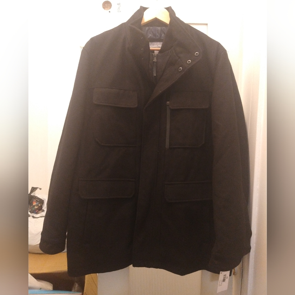 MENS MICHAEL KORS 3 IN 1 WOVEN FIELD COAT